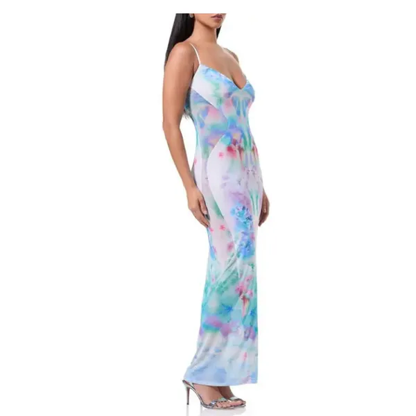 AFRM Alyson Mesh Panel‎ Maxi Dress Size XS NWT - Image 3