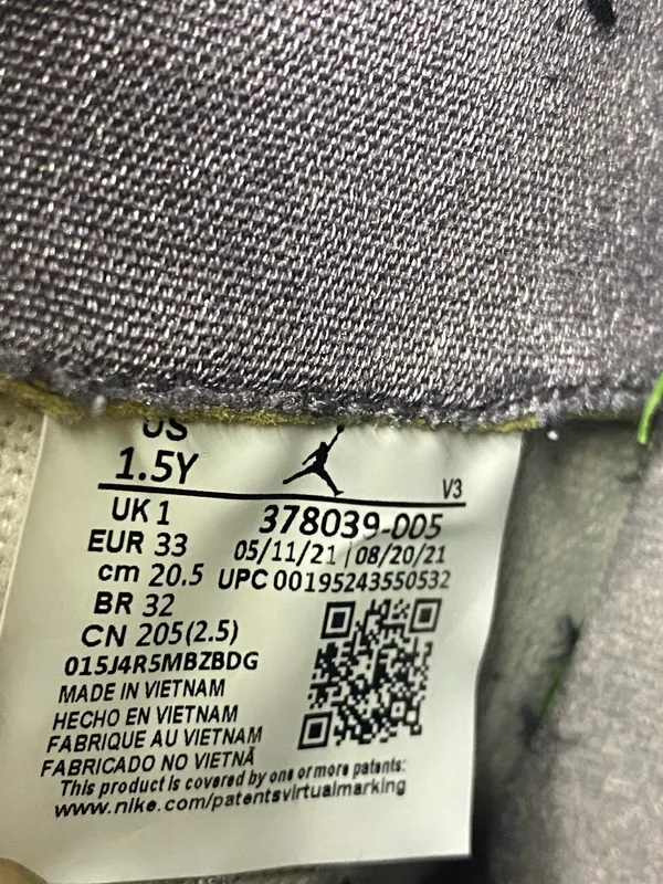 Air Jordan 11 Retro 'Cool Grey' kids shoes size 1.5Y - Image 7