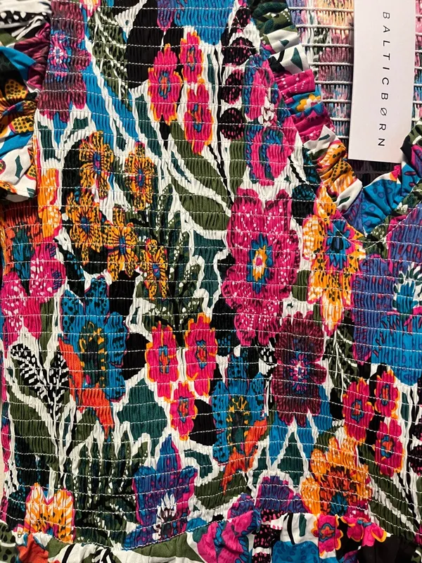 BALTIC BORN (NWT) Kyrie Puff Sleeve Short Dress, Multicolor Floral, Size XL - Image 7