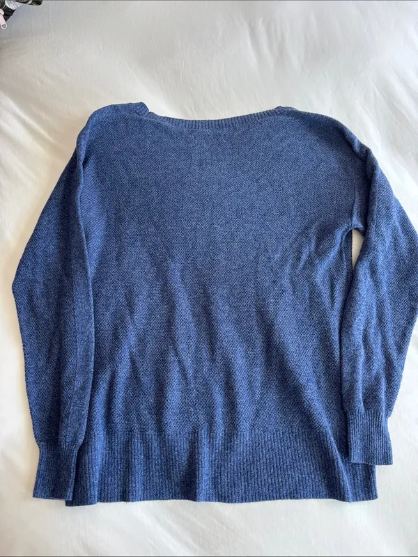 Ladies American Eagle Outfitters Dark Blue Crewneck Sweater - Image 5