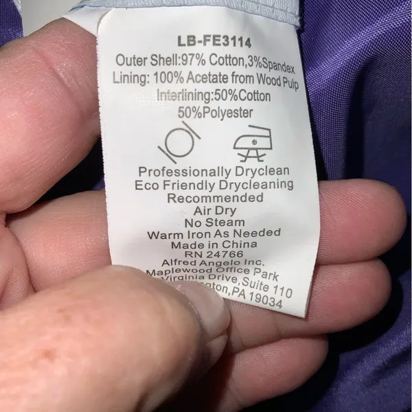 Alfred Angelo Purple Satin Strapless Bubble Hem Homecoming Prom Dress 12 NWT - Image 9
