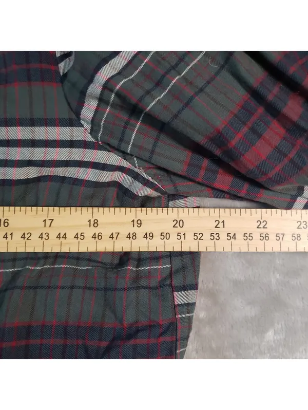 Madewell Plaid V-Neck Button Front Long Sleeve Cotton Blouse Size L - Image 5