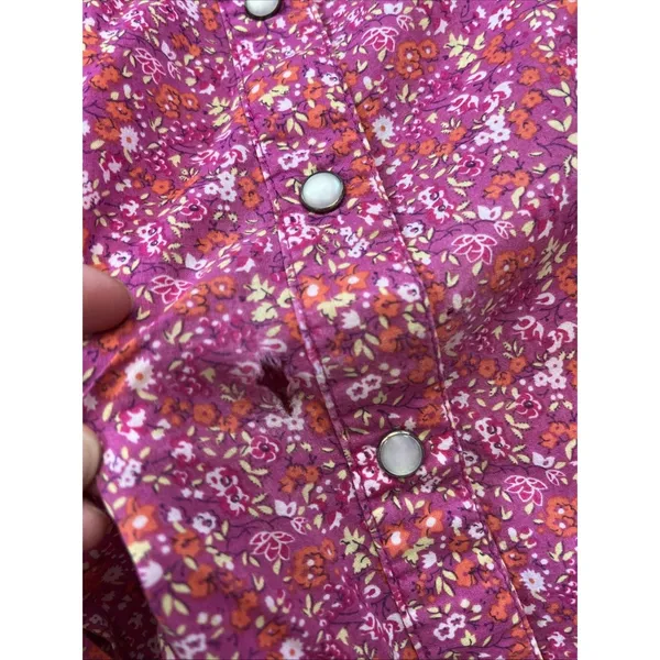 Old Navy Floral Blouse M Paisley Western Boho Spring Country Boho Farm Cotton - Image 7