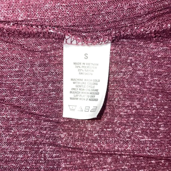 Aeropostale Burgundy Cardigan Sweater Women's Long Sleeve Lightweight Knit - Image 5