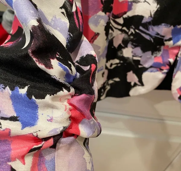 Retro Floral Waist Jacket Pink Black 14 Open Front Evan Picone Black Label - Image 7
