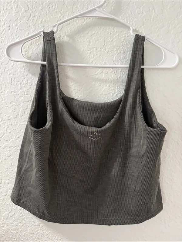 BEYOND YOGA Ribbed Tank Top in Charcoal Size XL - Image 3