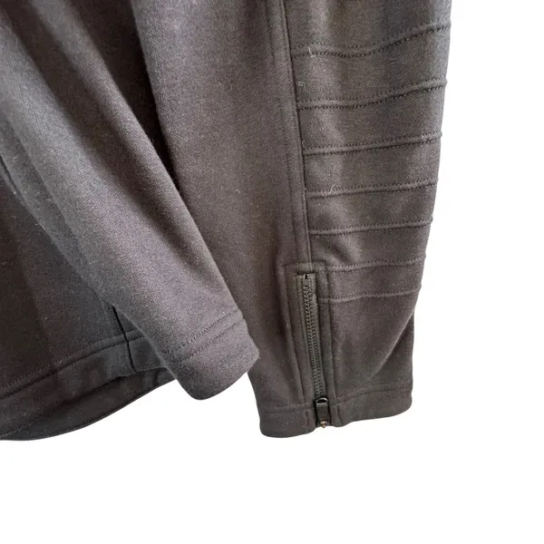 Athleta Moto Style Zip Front Jacket‎ Quilted Black Athletic Casual Wear M Grunge - Image 8