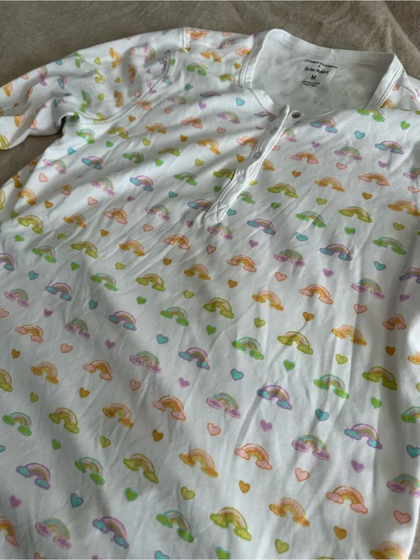 Stoney Clover X Roller Rabbit Pajamas M Cotton Candy Clouds Top - Image 4