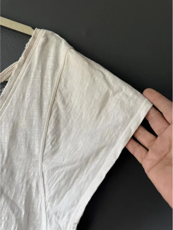 Daily Practice White Eyelet Hem Cross-Back Short Sleeve Dress - Image 12