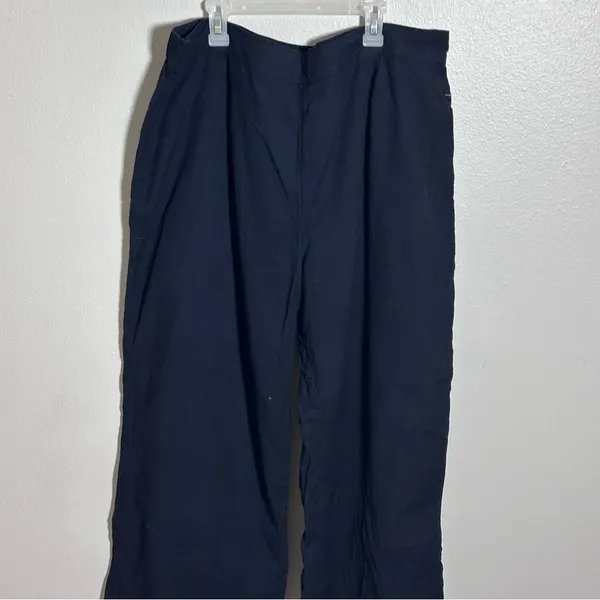 Abercrombie & Fitch‎ Women Black/Navy Blue Wide Leg Pants Pull On size XL - Image 3