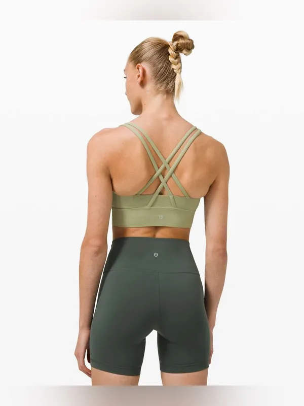 Lululemon Energy Bra Long Line *Medium Support Rosemary Green - Image 3