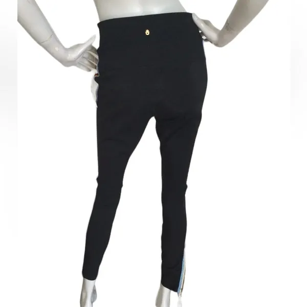 Spiritual Gangster Black Rainbow Sparkle Shimmer Zipper High Rise Legging Pants - Image 8