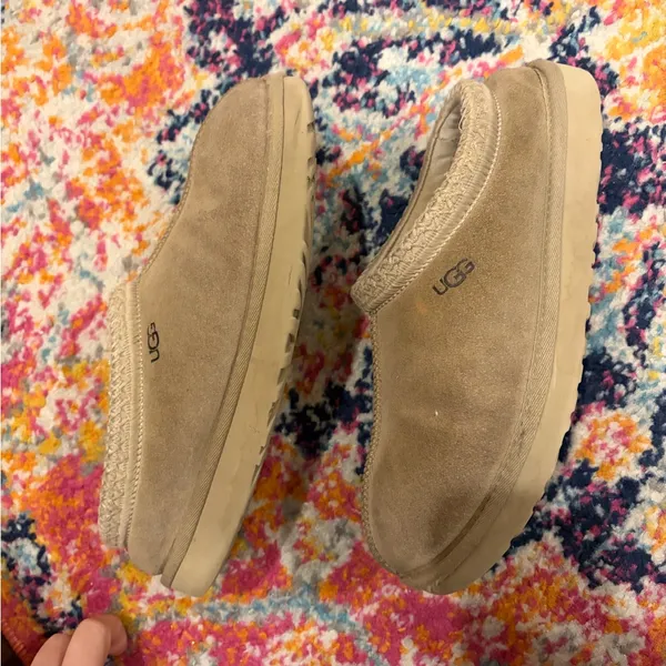 UGG Tan Suede Slippers - Image 2