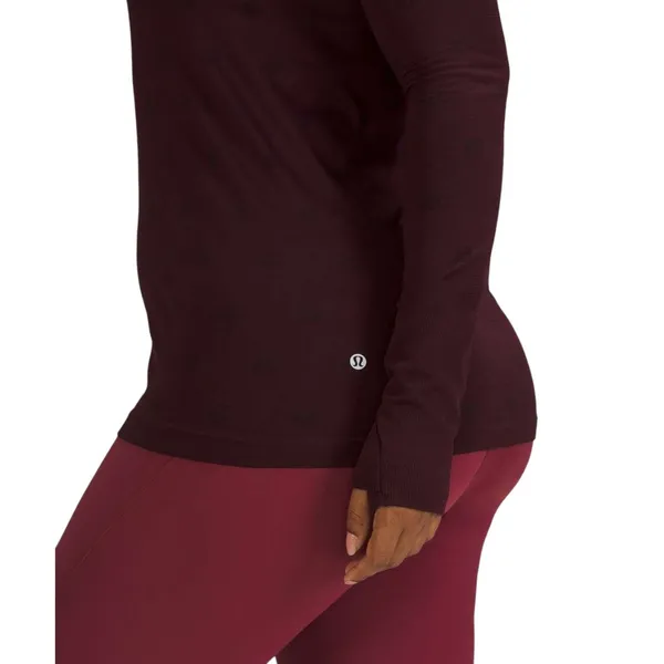 Lululemon Swiftly Tech Long Sleeve Shirt 2.0 Yogo Pop Cassis / Black - Image 3