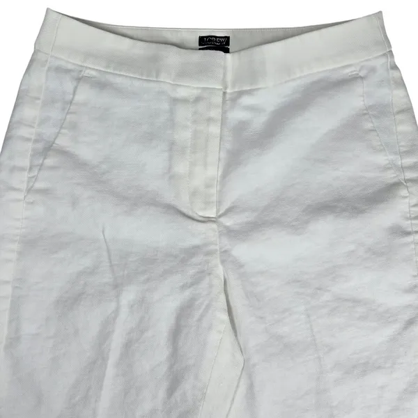 J. Crew Kate straight-leg pant in stretch linen blend White 2 BF407‎ - Image 3