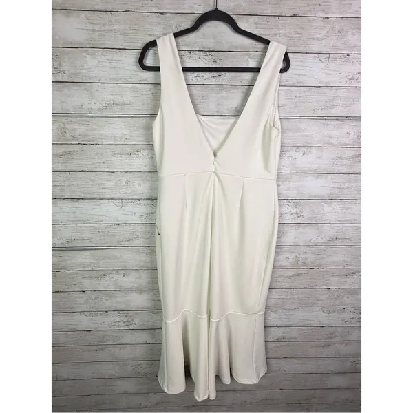 Lulus White Sleeveless Mermaid Hem Dress - Image 5