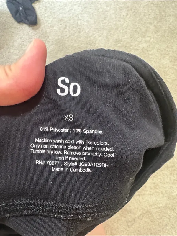 SO Size XS Black High-Rise Activewear Leggings - Image 3