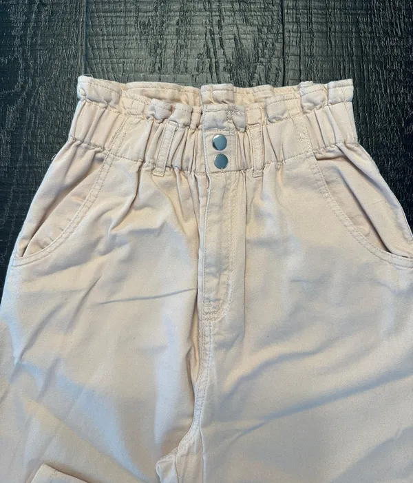 H&M Light Pink High Waisted Trousers - Image 4