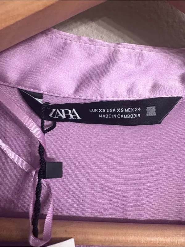 ZARA Satin Button-Up Shirt - Image 2
