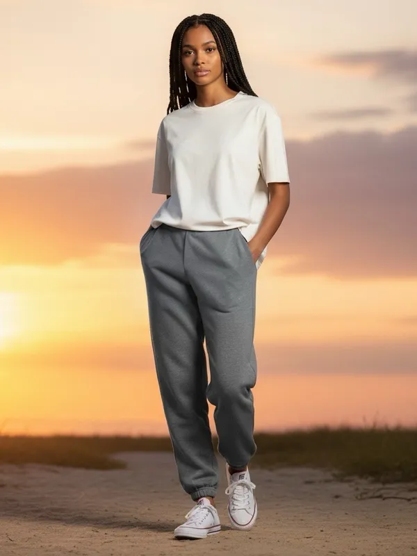 Mondetta Women’s XS Soft Gray Fleece Jogger Pants Pull-On Sweatpants Athleisure - Image 4
