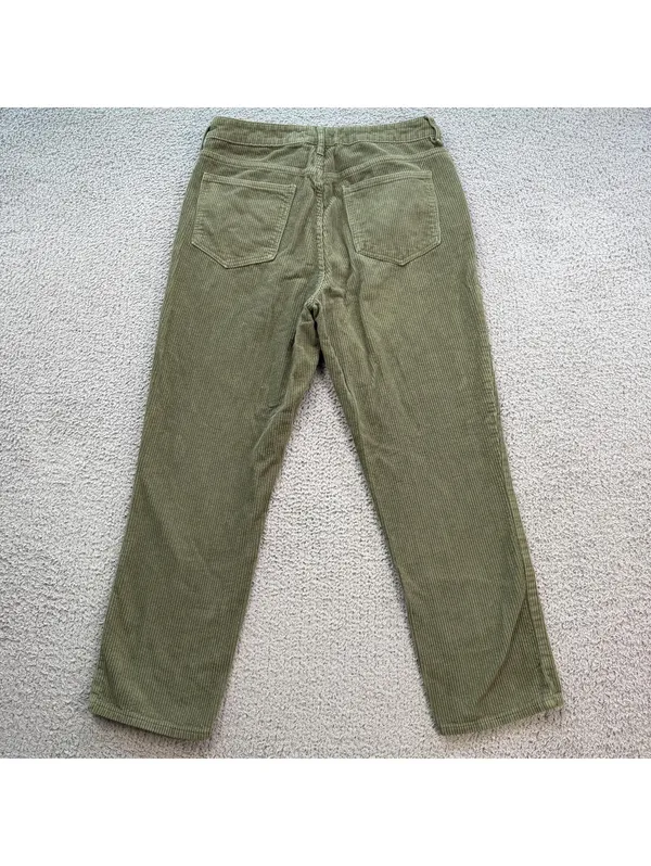 Pacsun Olive Green Corduroy Mom Jeans Womens 29 High Rise Tapered Y2K Indie - Image 2
