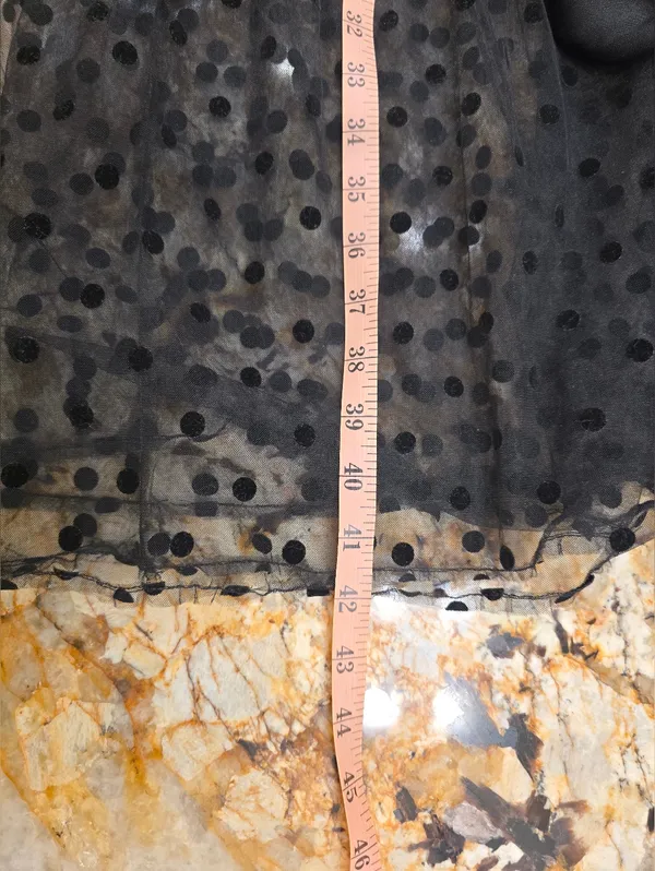 Zara tulle sheer polka dot Black dress XS - Image 8