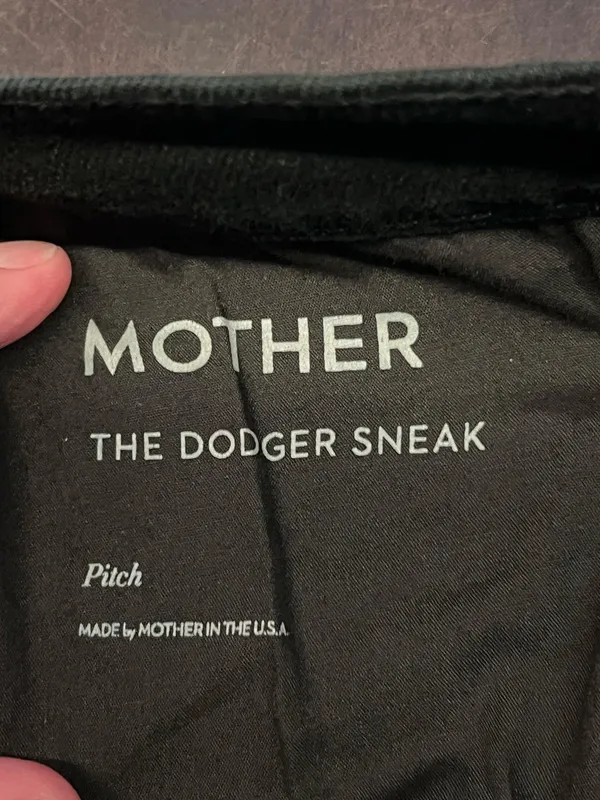Mother The Dodger Sneak Jeans Womens 30 Black Dark Wash Straight Relaxed Denim - Image 9