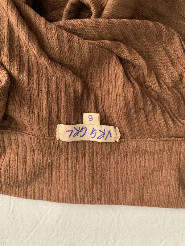 Verge Girl Brown Collared Button Down Dress - Image 5