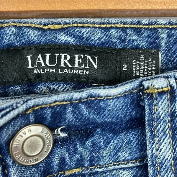 Lauren Ralph Lauren black label women’s skinny denim jean medium wash size 2 - Image 2