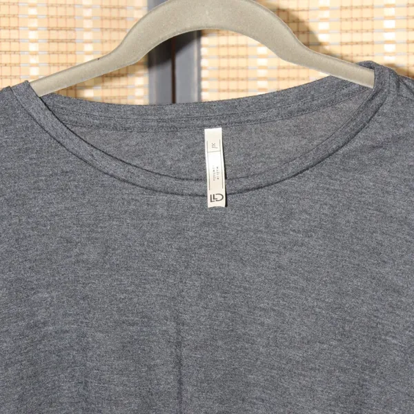 LLD Charcoal Short Sleeve Twist-Front Cropped T - Image 3