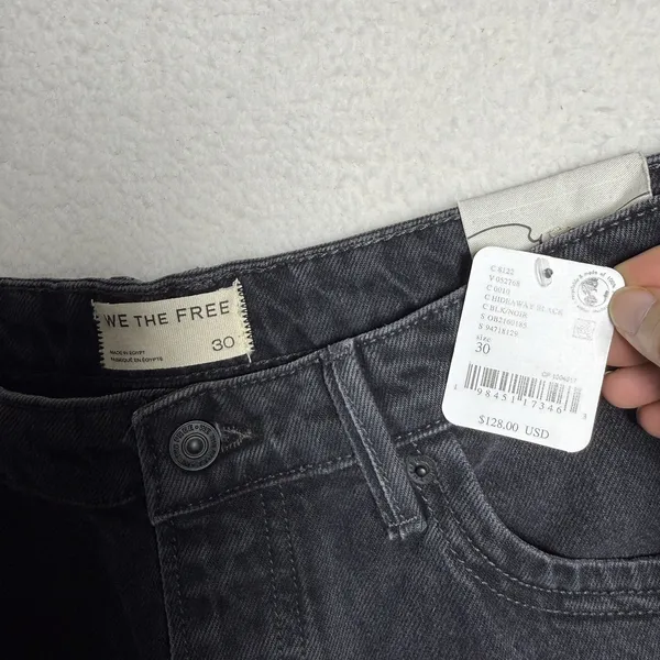 Free People We The Free Tennessee Low Rise Boyfriend Jeans Size 30 Black - Image 4