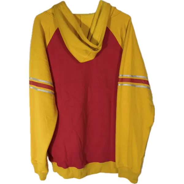 NWT Kansas City Chiefs Simapak Colorblock‎ Hoodie Red Gold Vintage Style Large - Image 7