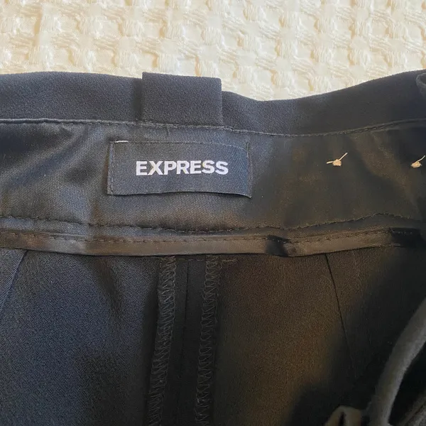 Black Taper Trousers With Tie Waist - Image 5