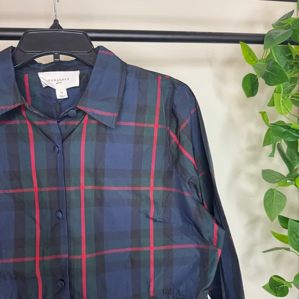 NWT Tuckernuck Pomander Place Fraser Plaid Ashlen Tartan Blouse size M Medium - Image 9