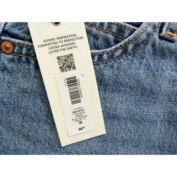 Aritzia Denim Forum ‘90s Ricci Micro Denim Skirt NEW Size 25 7 Years Bleu Taboo - Image 3