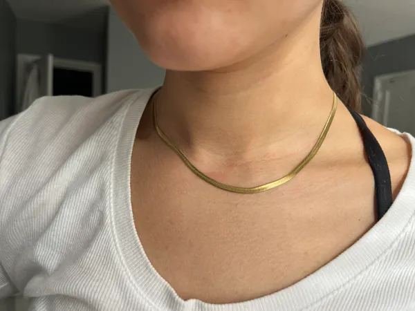 Trendy 18K Gold Plated Snake Chain Thick Chain - Image 3