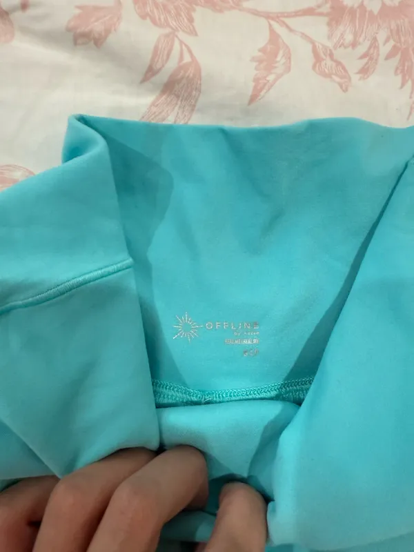Teal Aerie Crossover Shorts - Image 2