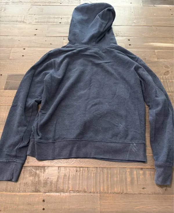 Aeropostale Women’s Small Navy AERO Floral Appliqué Pullover Hoodie - Image 5