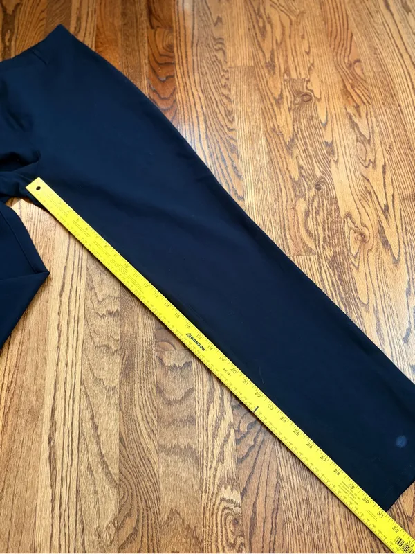 Quince Ultra-Stretch Ponte Straight Leg Pants XL Black Pull-On Work Travel - Image 10