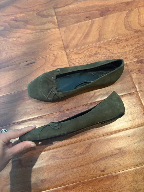Hogan Olive Green Suede Ballet Flats🫒 - Image 4