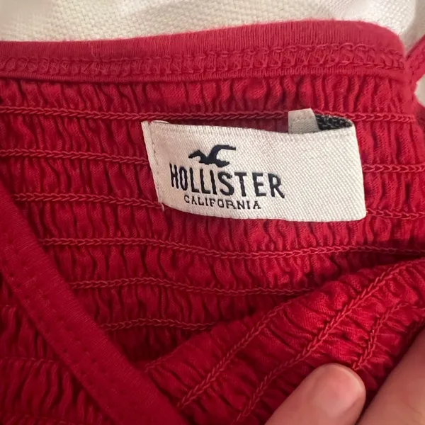 Hollister Red Smocked Women's Tank Top - Image 2