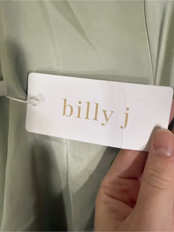 NWT Billy J Amara Maxi Dress Sage Green Olive Size 12 - Image 7