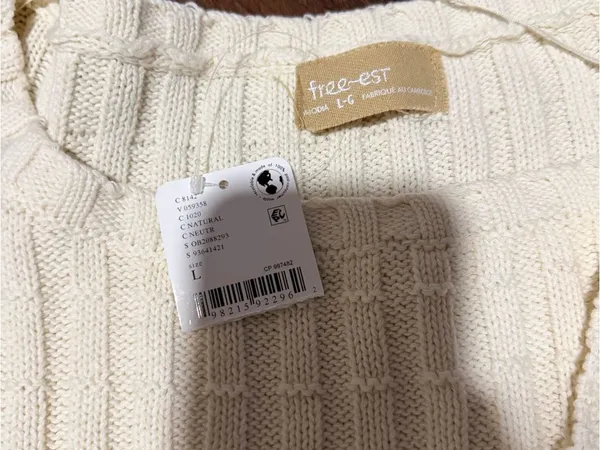 NWT Free People Kenzie Sweater top knit spring summer casual L coastal - Image 6