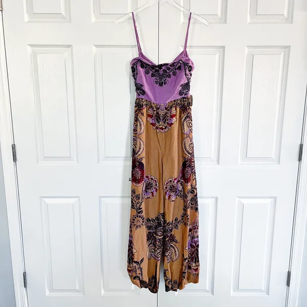 Free People Indio Sun Jumpsuit in Golden Combo - Image 3