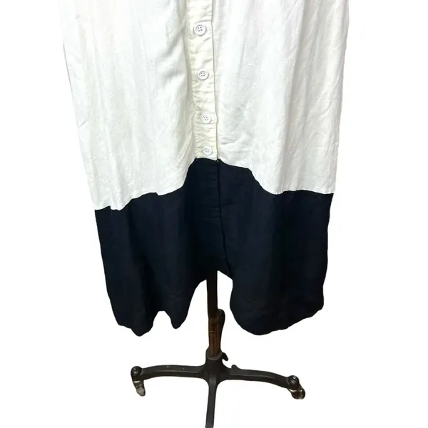 Anthropologie Maeve Colorblocked Contrast Midi Dress White Black‎ Size US XL - Image 9
