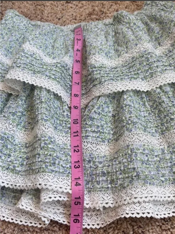 Aerie Floral Tiered Ruffle Mini Skirt - Image 7
