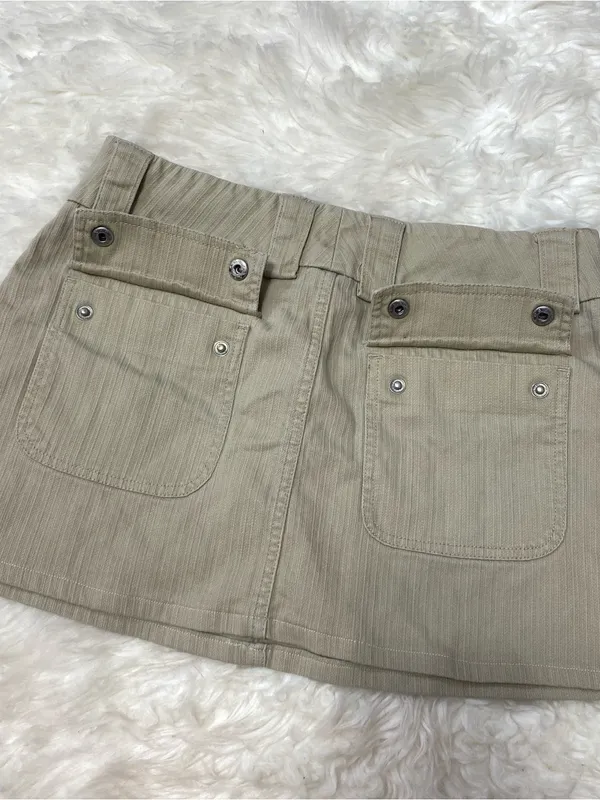 Jodot Khaki Cargo Mini Skirt Y2k Mini‎ Gorpcore Bratz Mallcore - Image 6