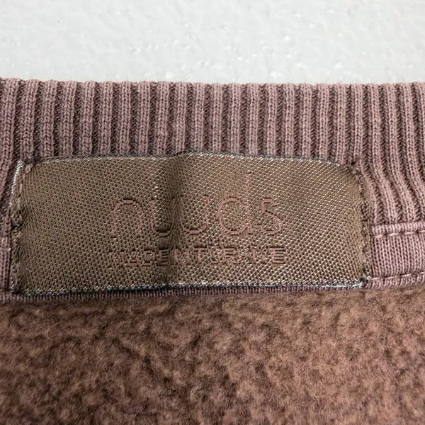 Nuuds Sweatshirt Womens Large Brown Oversized Crewneck Pullover Drop Shoulder - Image 5