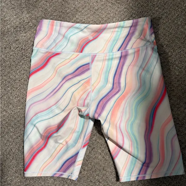 Athleta Multicolor Swirl Bike Shorts - Image 3