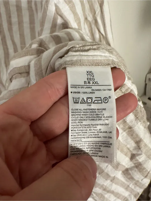 Banana Republic 100% linen The Everyday Linen shirt xxl - Image 4